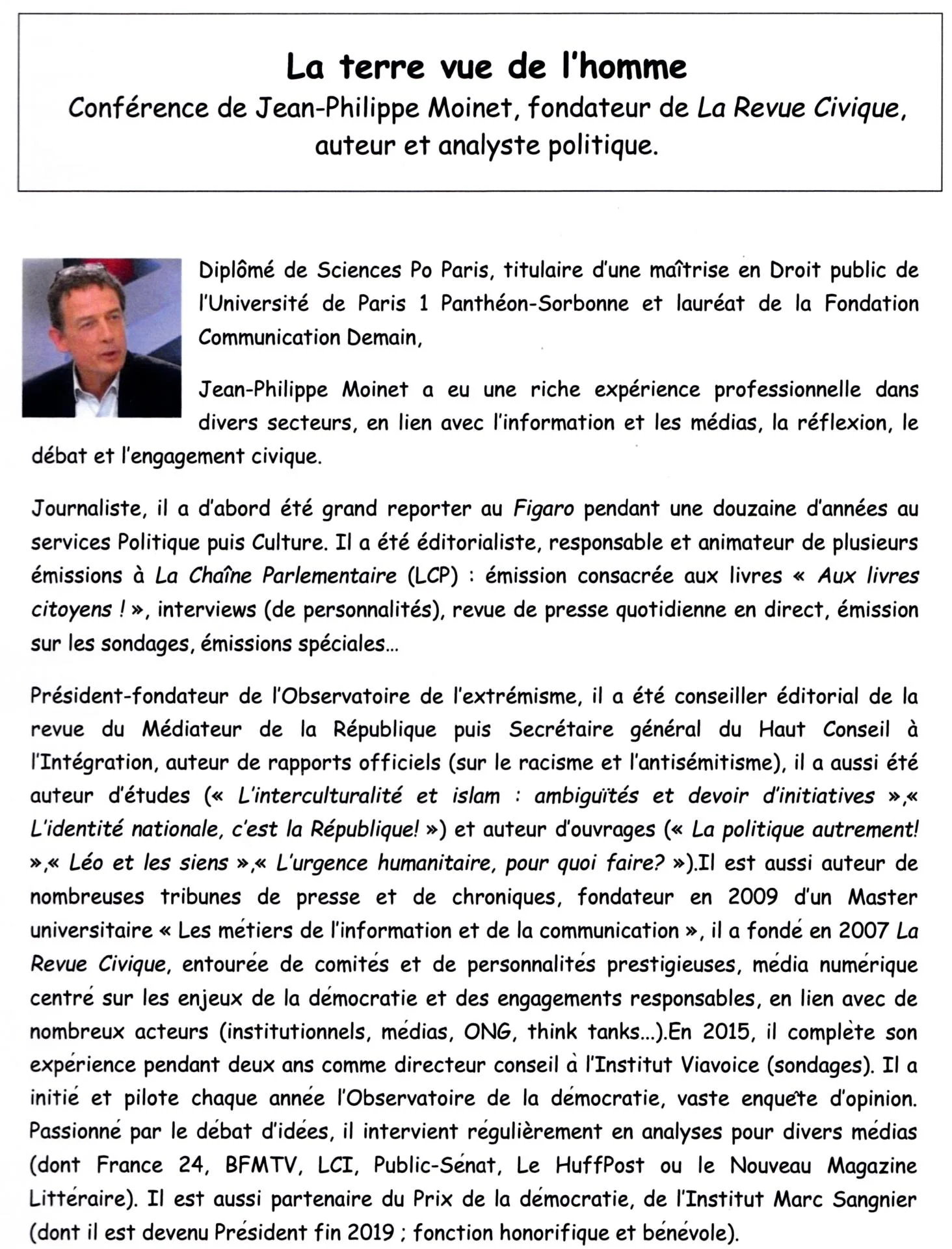 La terre vue de l'homme