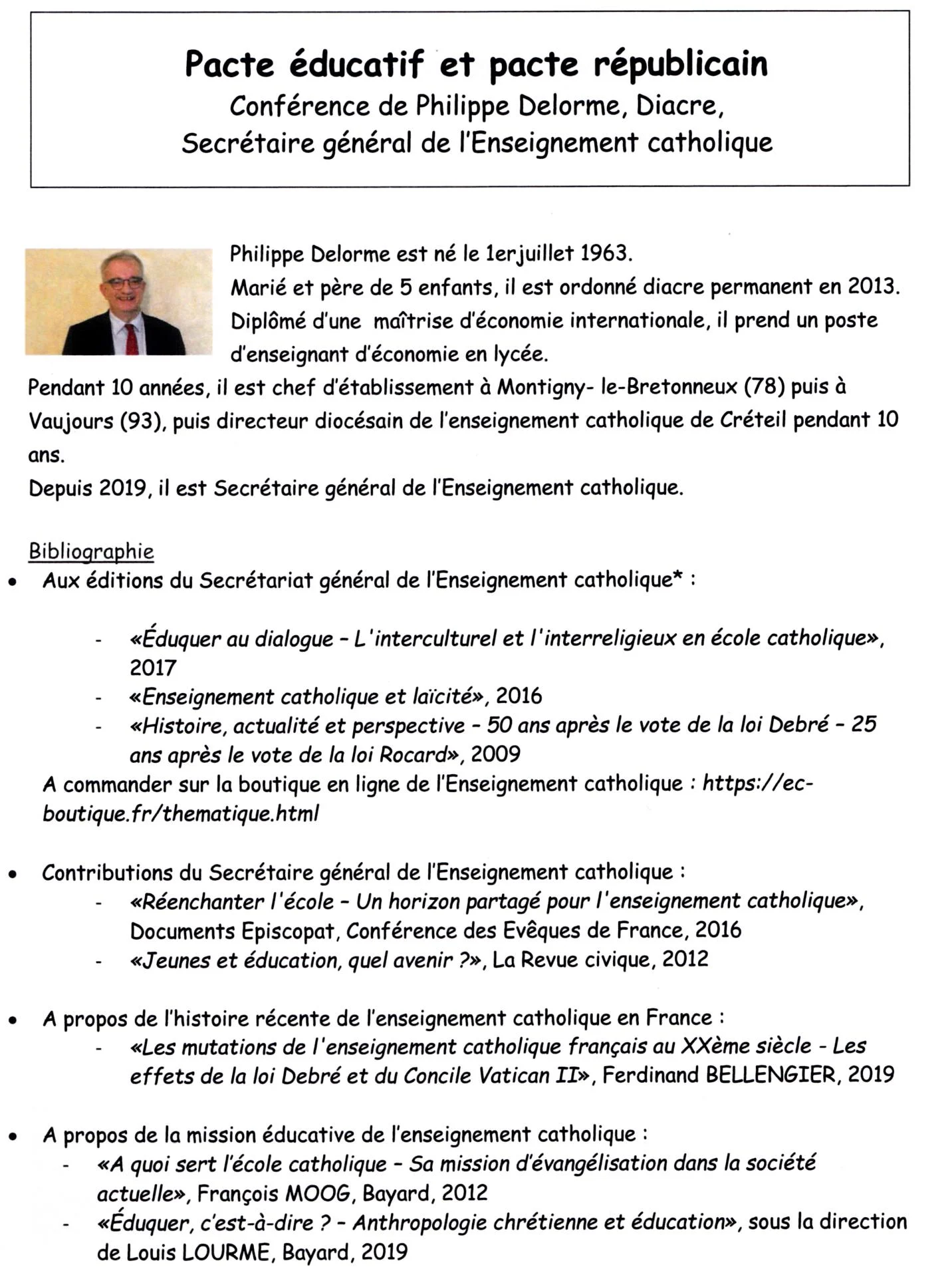 Pacte éducatif et pacte républicain