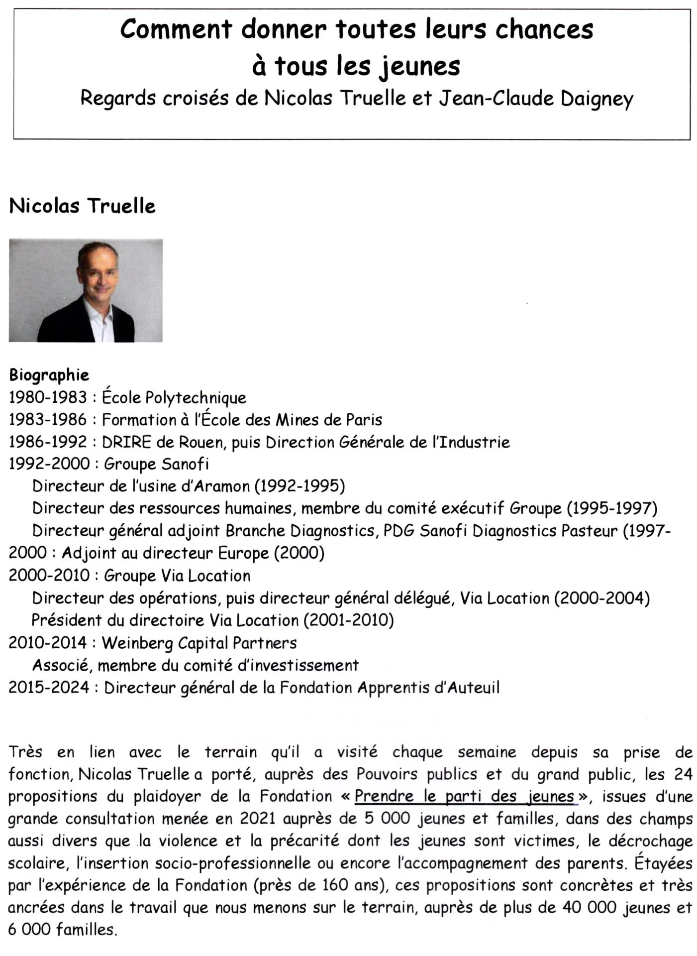 Comment donner toutes leurs chances à tous les jeunes