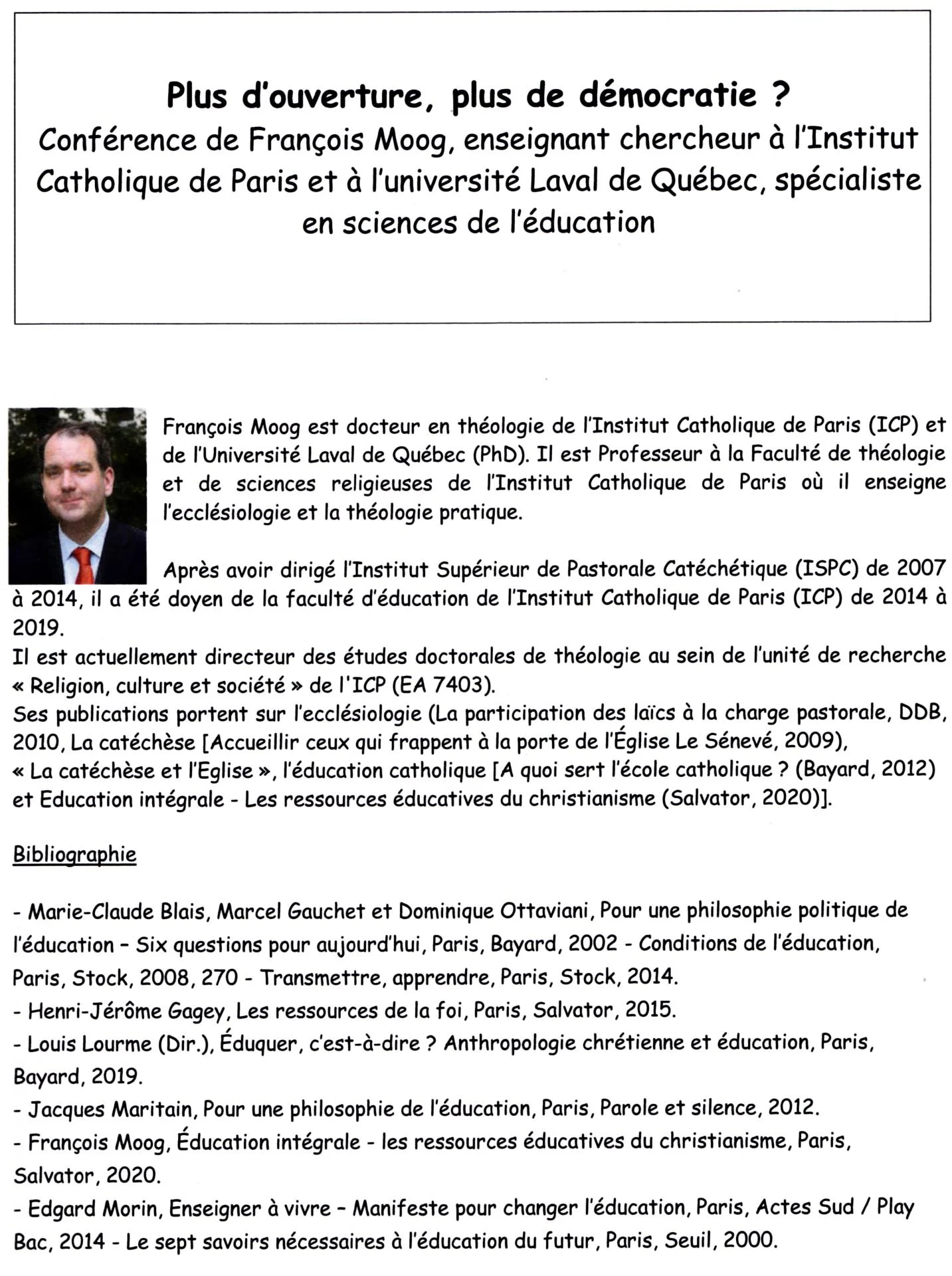 Plus d'ouverture, plus de démocratie