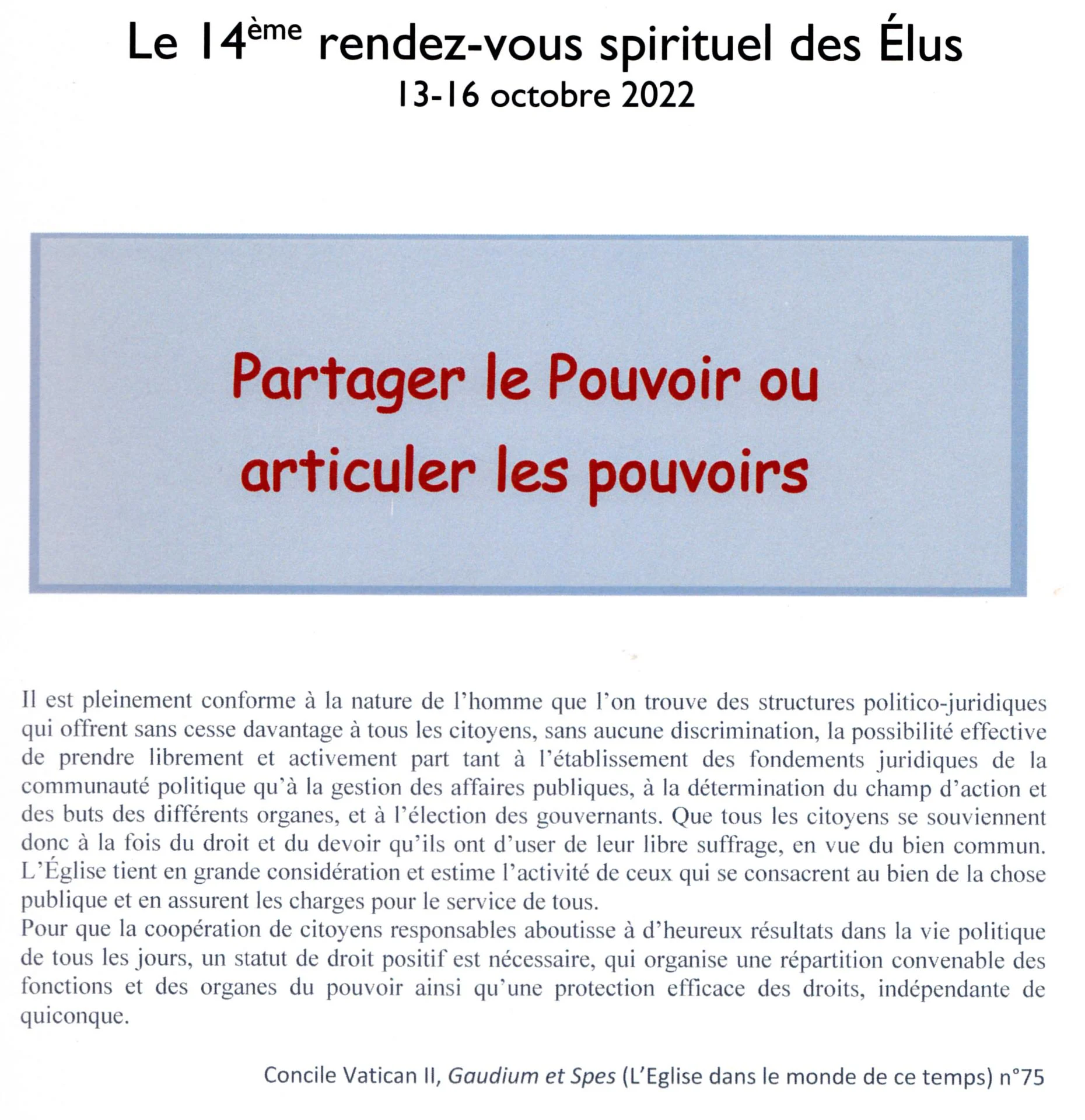 Partager le pouvoir ou articuler les pouvoirs