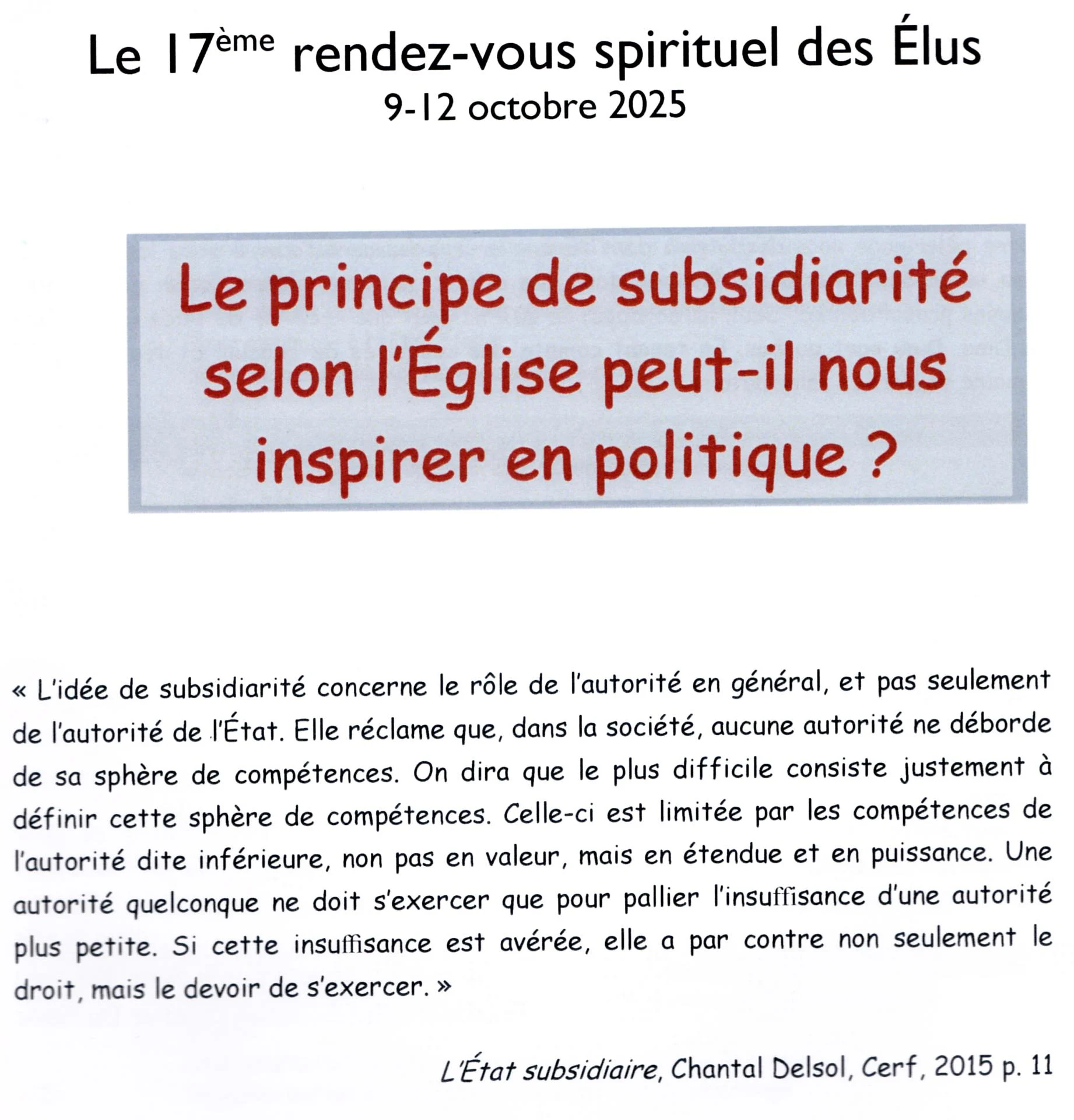 le principe de subsidiarité